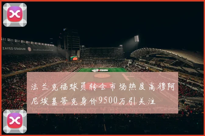 法兰克福球员转会市场热度高穆阿尼埃基蒂克身价9500万引关注